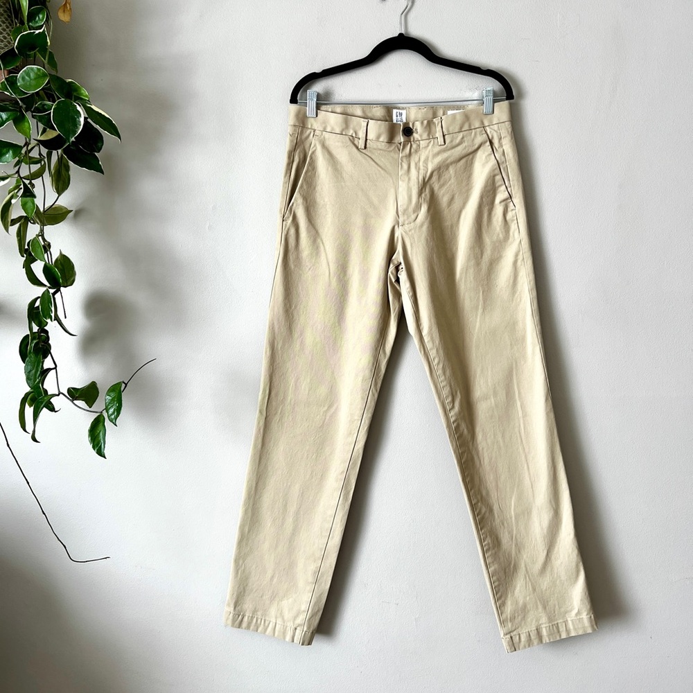 Gap Straight Stretch Iconic Khaki pants beige men’s 32x32